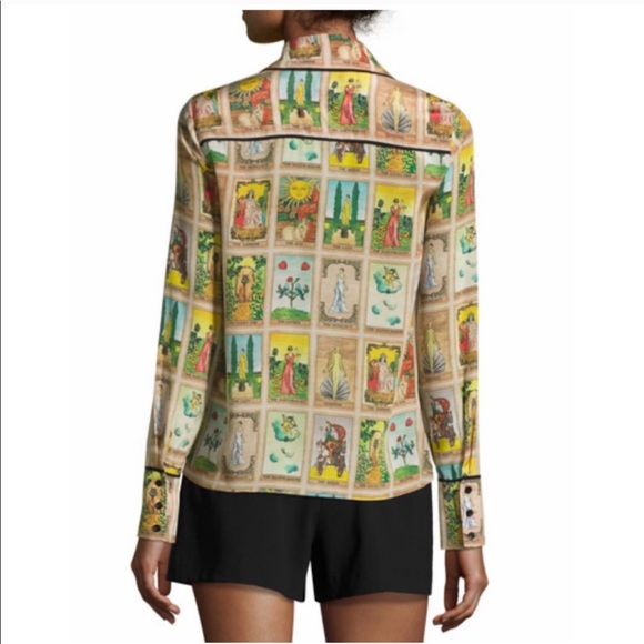 Alice + Olivia “Alfie” Tarot card shirt Blouse S - Picture 3 of 6